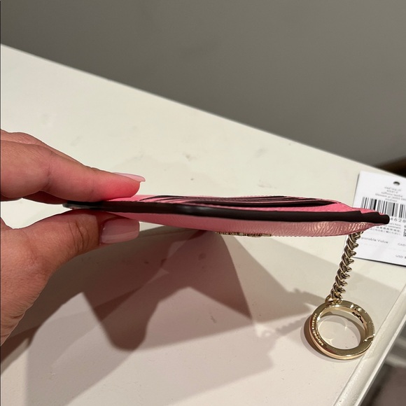 Kate Spade Medium L Zip Chain Wallet Blossom Pink - Picture 8 of 9